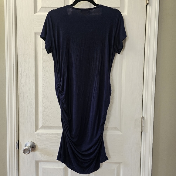 Small Show Short Sleeve Purple Casual Maternity Dress Size Large - Picture 4 of 10